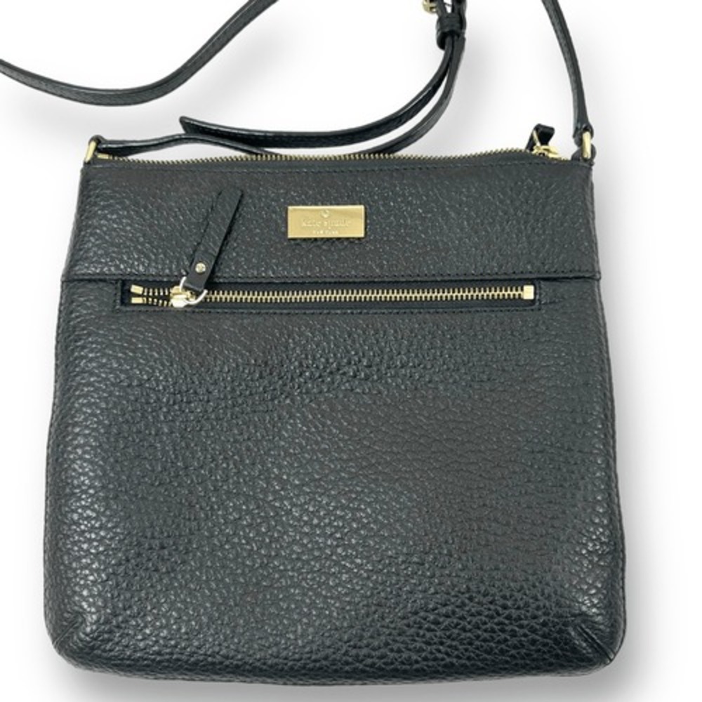 Kate‎ Spade Prospect Place Rima Crossbody Black Pebbled Leather Gold Hardware
